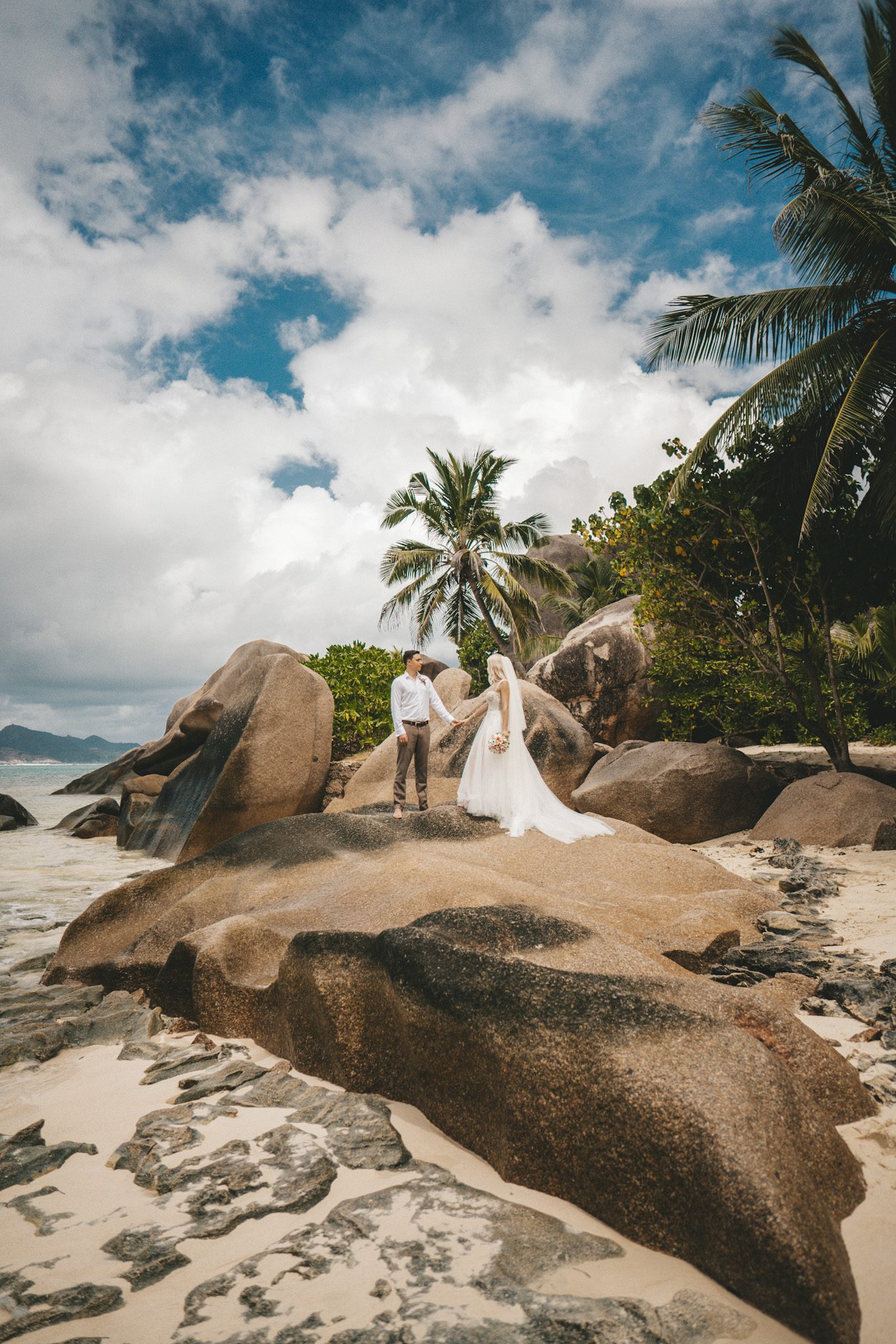 Mariage sur une plage des Seychelles